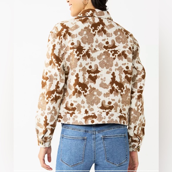 Sonoma Women's Brown and Cream Teddy Jacket 2x - Picture 2 of 5